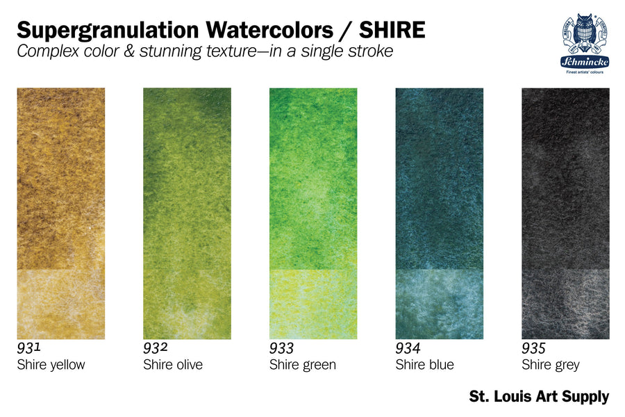 Schmincke : Horadam Watercolour Paint : Supergranulation Set : 5ml : 3  Shire Colours