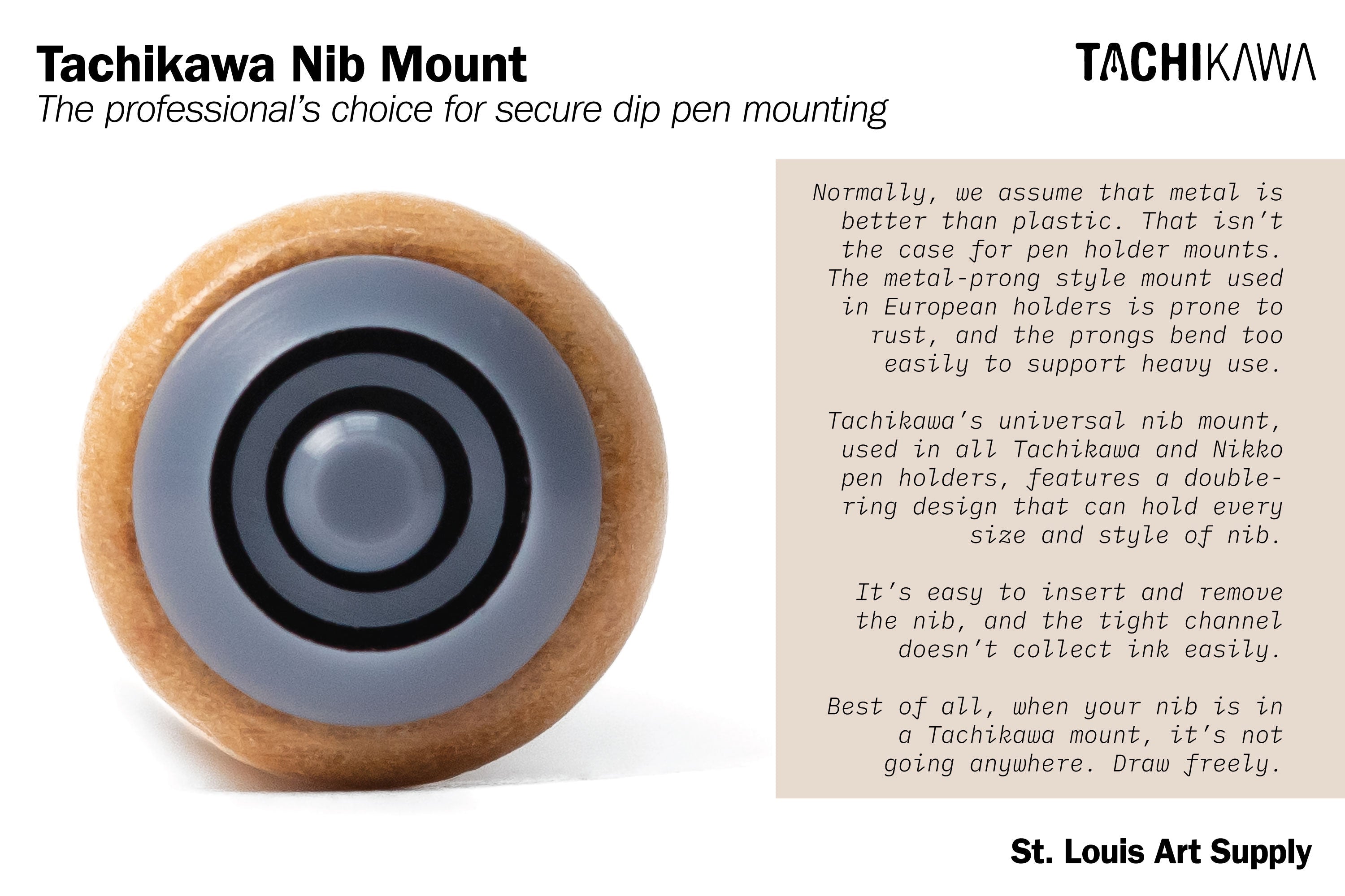 筆 置き Tachikawa T-25 Pen Nib Holder – St. Louis Art Supply