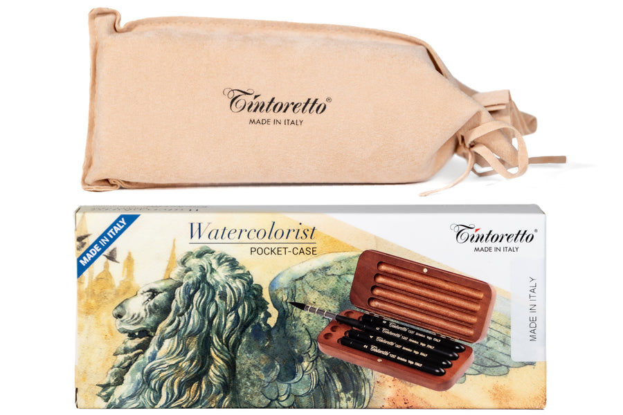 Tintoretto Watercolor Travel Brush Set, Synthetic Sable