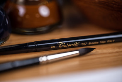 Tintoretto Watercolor Travel Brush Set, Synthetic Squirrel Rounds