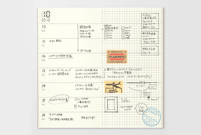 Traveler's Notebook Refill #019: Free Diary Weekly + Memo, Regular Size - St. Louis Art Supply