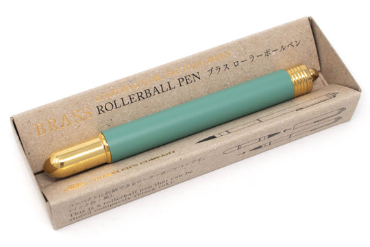 Traveler's Company - Brass Rollerball, Limited Edition Factory Green - St. Louis Art Supply