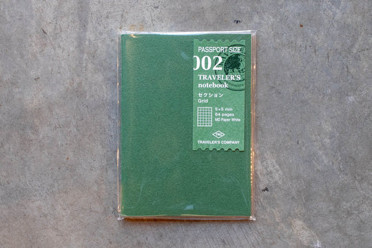 Traveler's Notebook Refill #002: MD Paper, Grid, Passport Size - St. Louis Art Supply