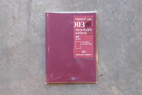 Traveler's Notebook Refill #003: MD Paper, Blank, Passport Size - St. Louis Art Supply