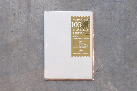 Traveler's Notebook Refill #005: Lightweight Paper, Passport Size - St. Louis Art Supply