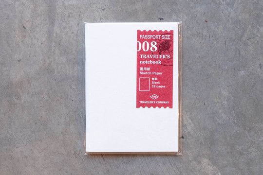 Traveler's Notebook Refill #008: Sketch Paper, Passport Size - St. Louis Art Supply