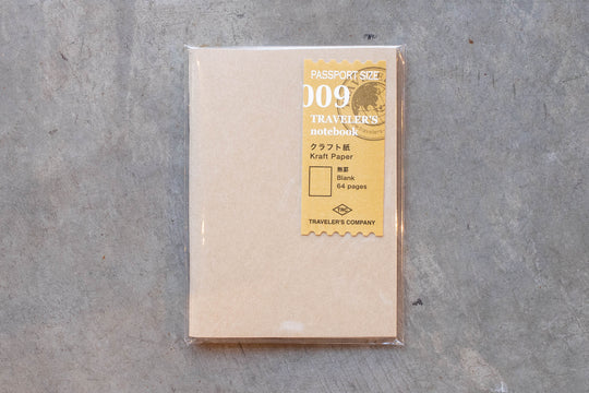 Traveler's Notebook Refill #009: Kraft Paper, Passport Size - St. Louis Art Supply