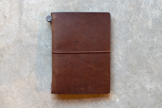 Traveler's Notebook Starter Set, Passport Size, Brown - St. Louis Art Supply