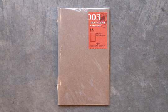 Traveler's Notebook Refill #003: MD Paper, Blank, Regular Size - St. Louis Art Supply