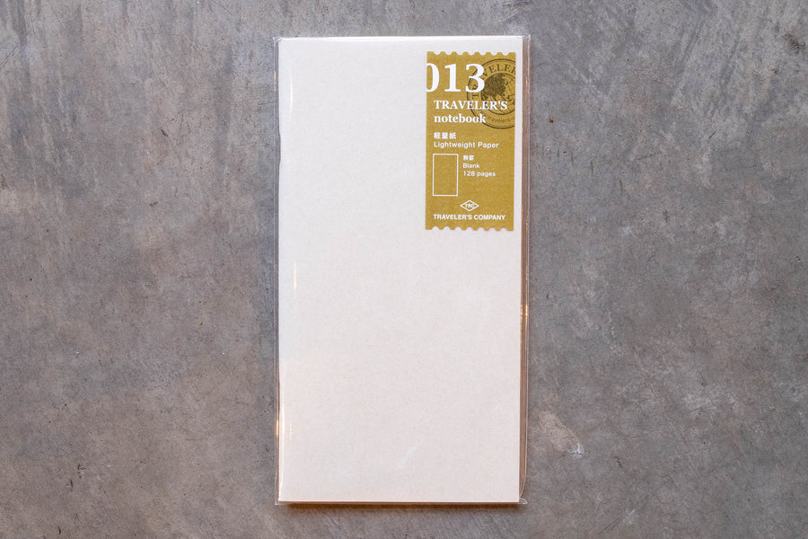 Traveler's Notebook Refill #013: Lightweight Paper, Regular Size - St. Louis Art Supply