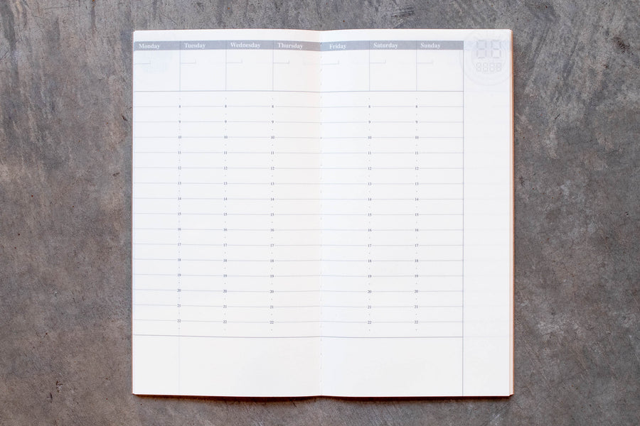 Traveler's Notebook Refill #018: Free Diary Weekly, Regular Size - St. Louis Art Supply