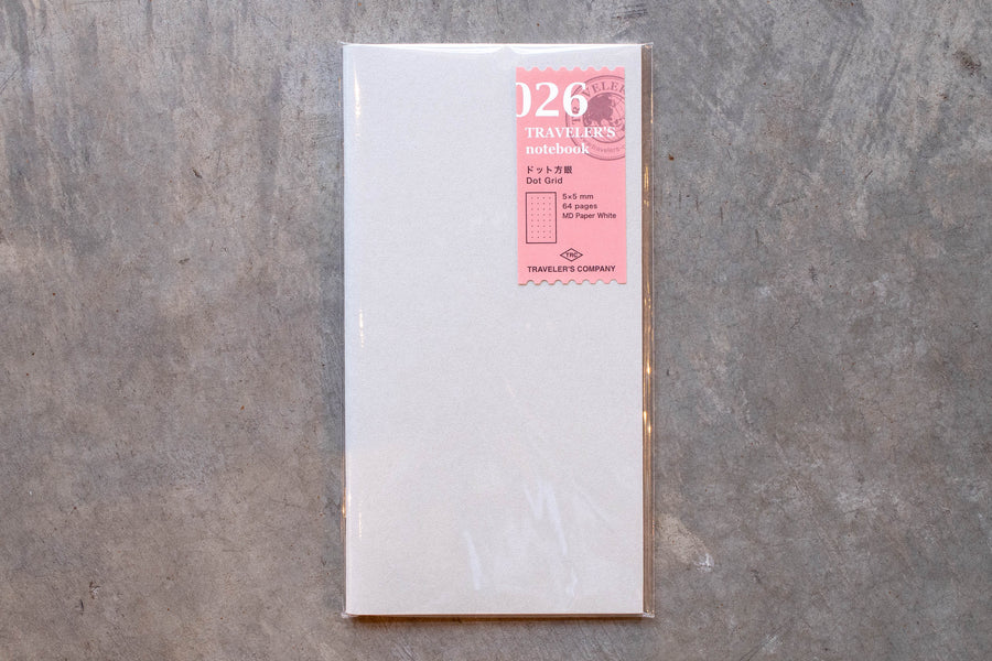 Traveler's Company - Traveler's Notebook Refill #026: MD Paper, Dot Grid, Regular Size - St. Louis Art Supply