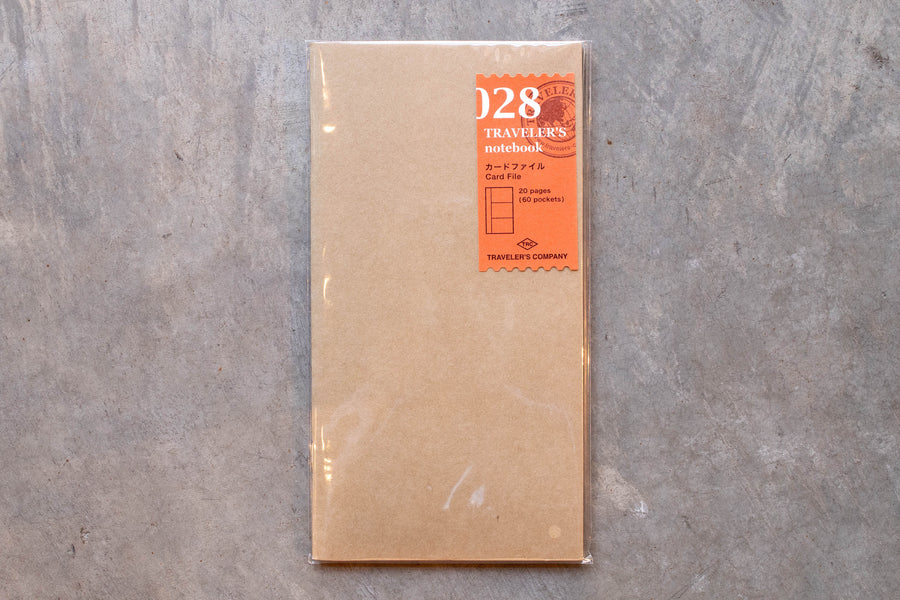 Traveler's Company - Traveler's Notebook Refill #028: Kraft Card File, Regular Size - St. Louis Art Supply