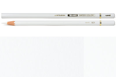 Uni Watercolor Pencils, #801 White