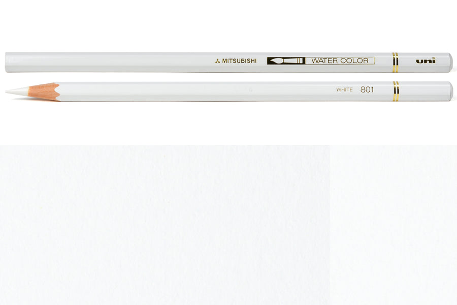 Uni Watercolor Pencils, #801 White