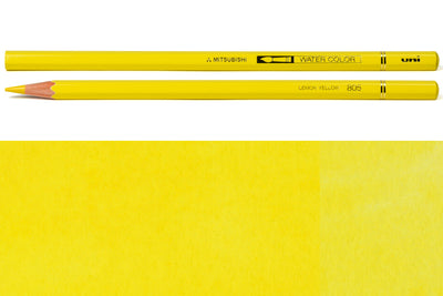 Uni Watercolor Pencils, #805 Lemon Yellow