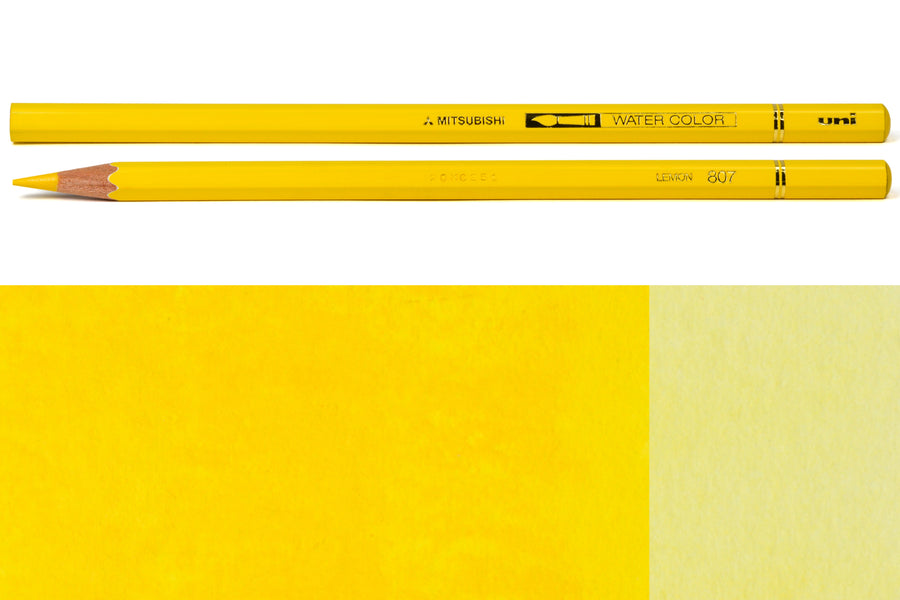 Uni Watercolor Pencils, #807 Lemon
