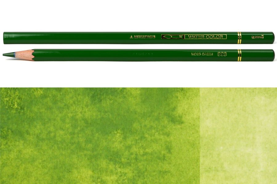 Uni Watercolor Pencils, #868 Moss Green