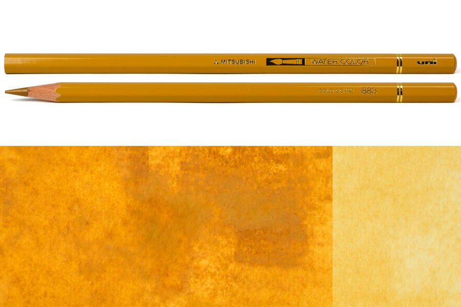 Uni Watercolor Pencils, #883 Gold Ochre