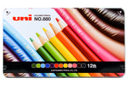 Uni 880 Colored Pencils, Set of 12