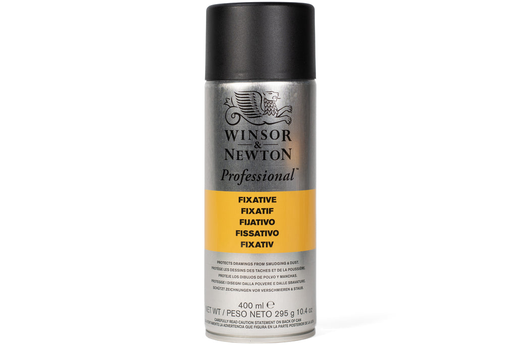  Winsor & Newton Artists' Aerosols Workable Fixative,  Transparent – 400ML, 1 Count (Pack of 1),Charcoal